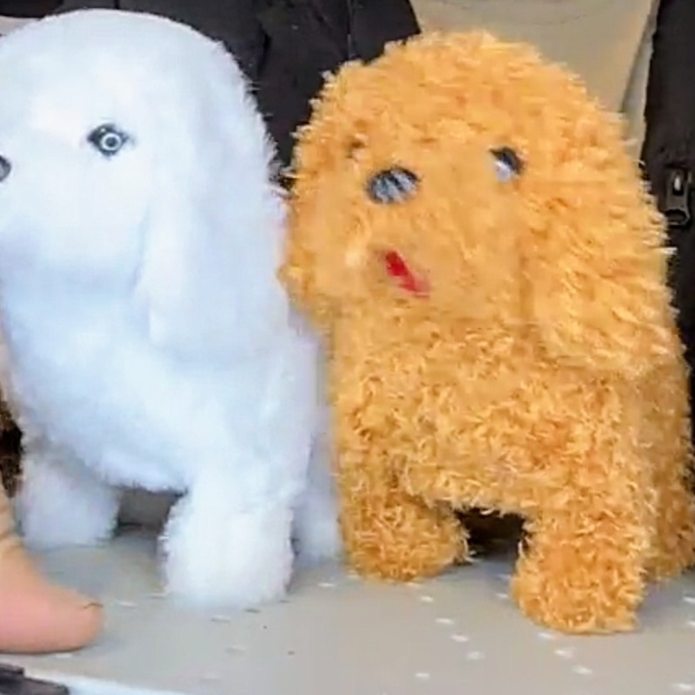 Barking Walking Plush Dog - Brown - Picture 2 of 2